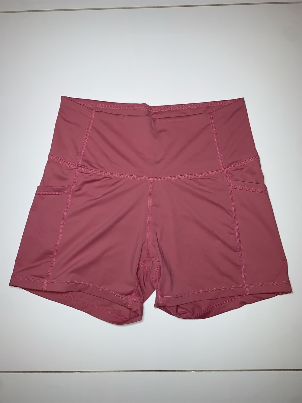 High-Waist Rose Mauve Pink Women’s Performance Shorts